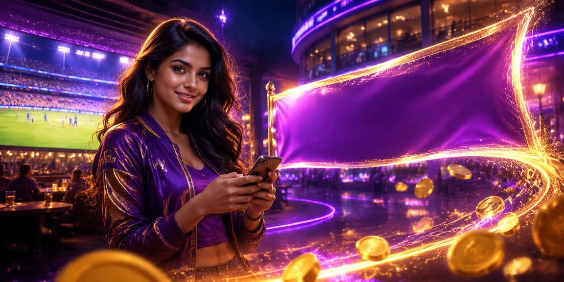 Neon lights bring vibrant cricket betting atmosphere